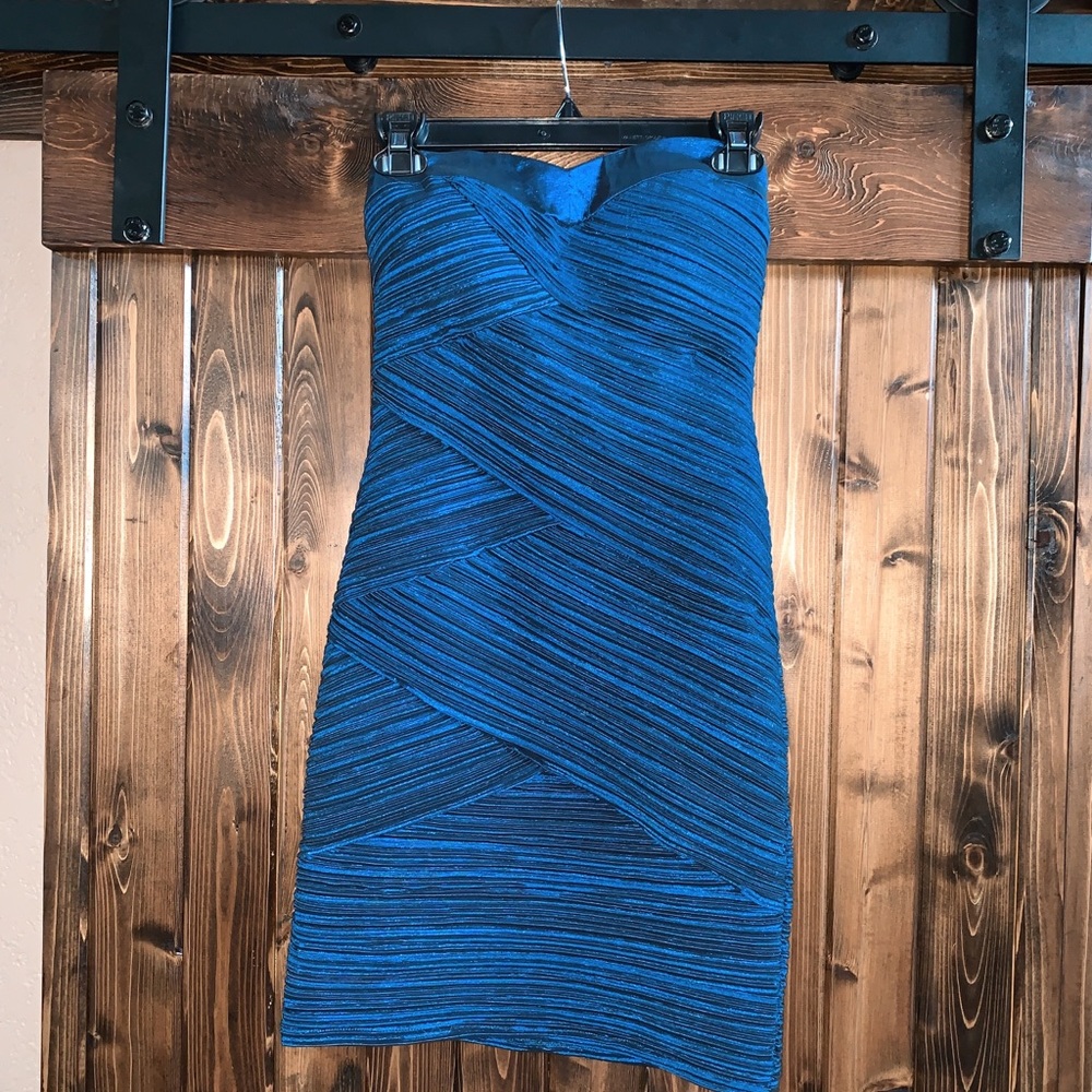 Blue strapless Forever 21 dress, size S